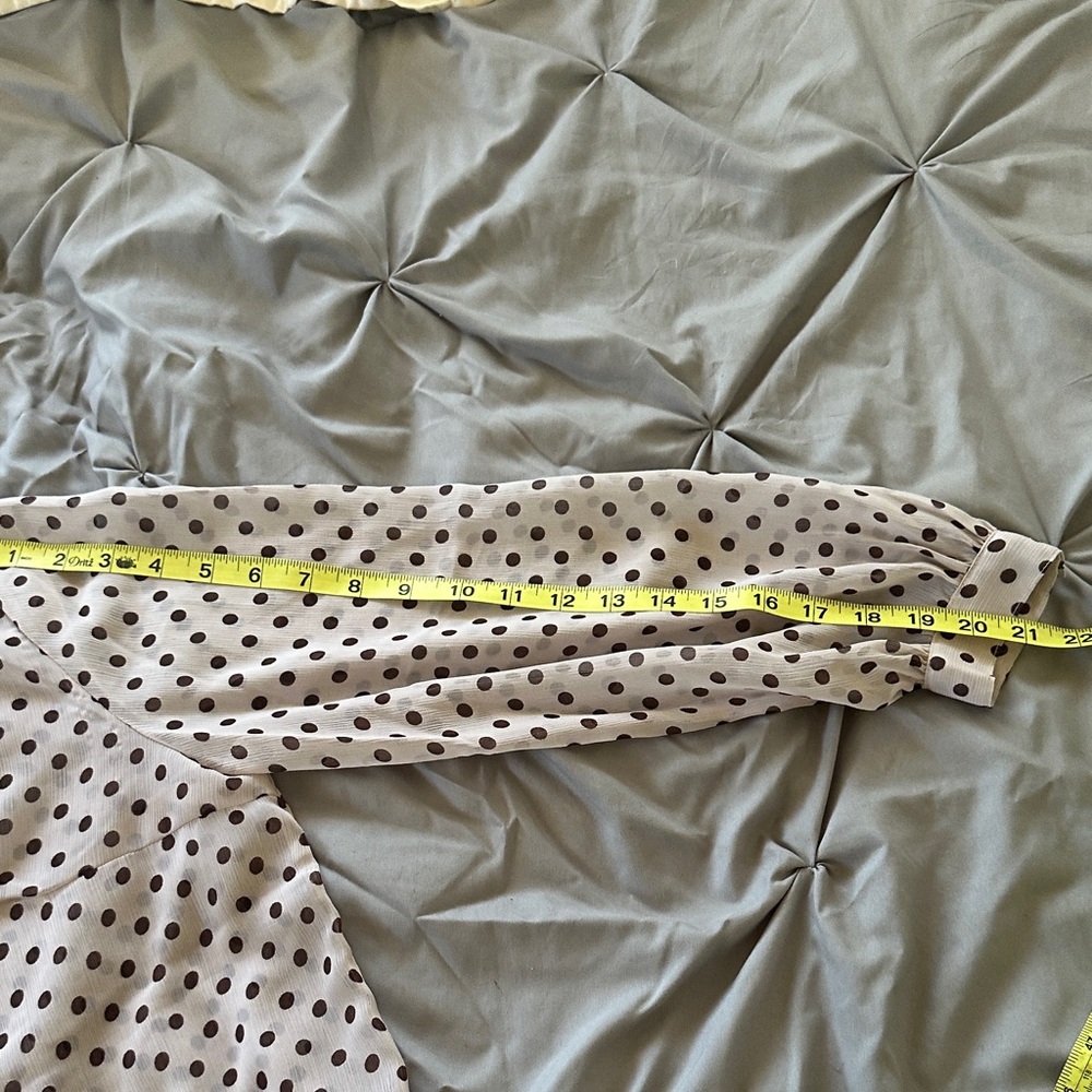 Polka Dot Ruffle Blouse - Picture 5 of 11